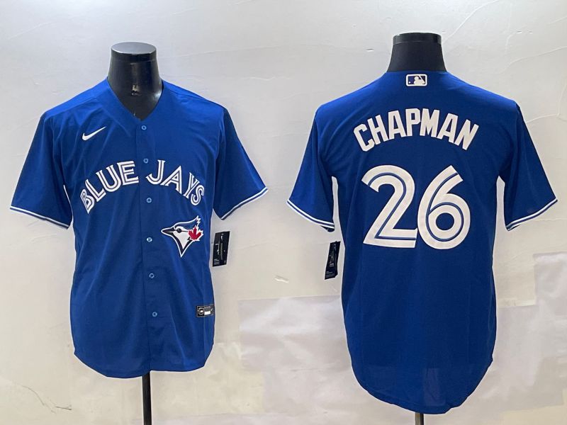Men Toronto Blue Jays #26 Chapman Blue White Game 2025 Nike MLB Jersey style 1